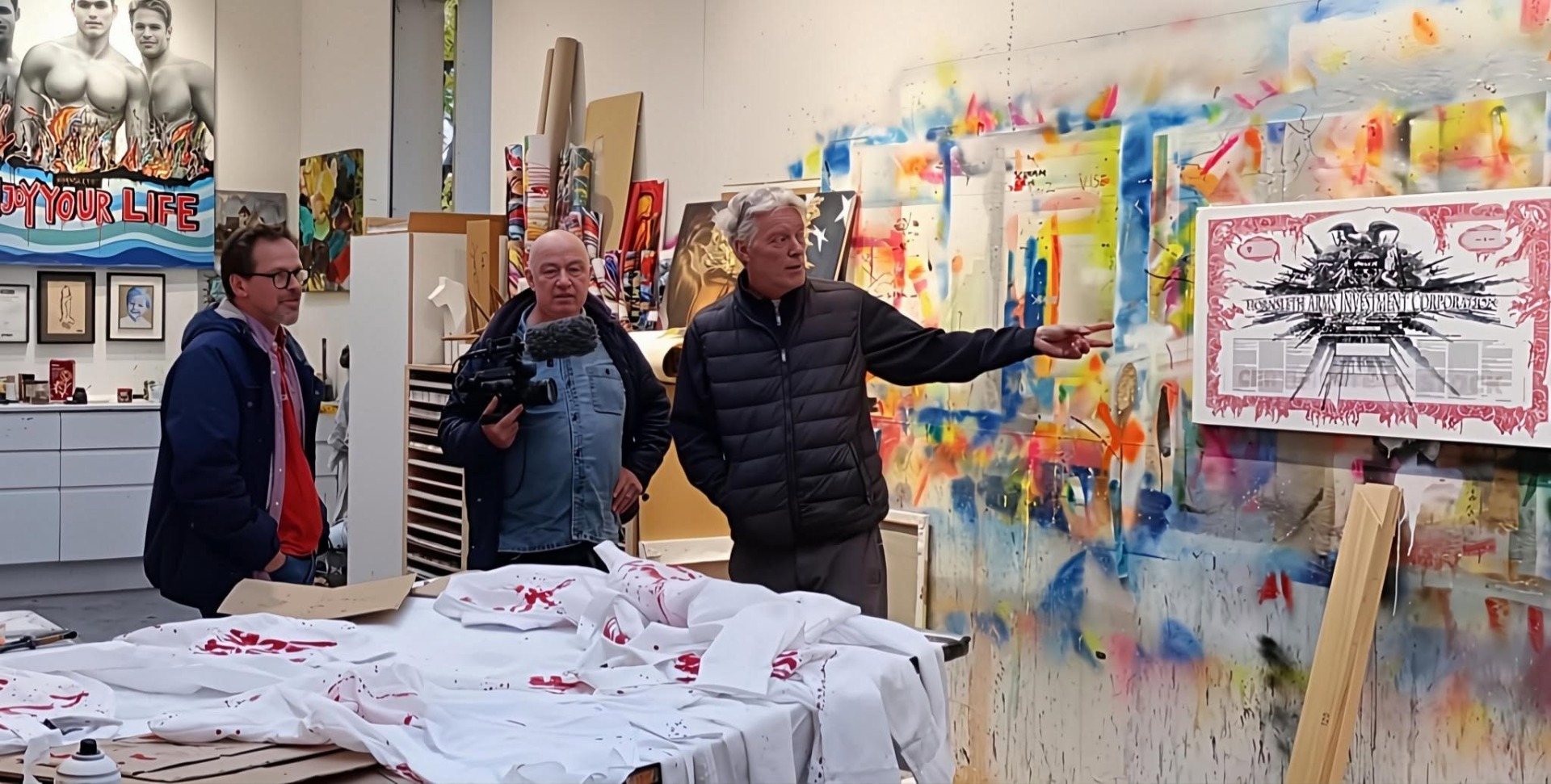Hornsleth, Ibi Pippi og David Peter Fox under optagelse